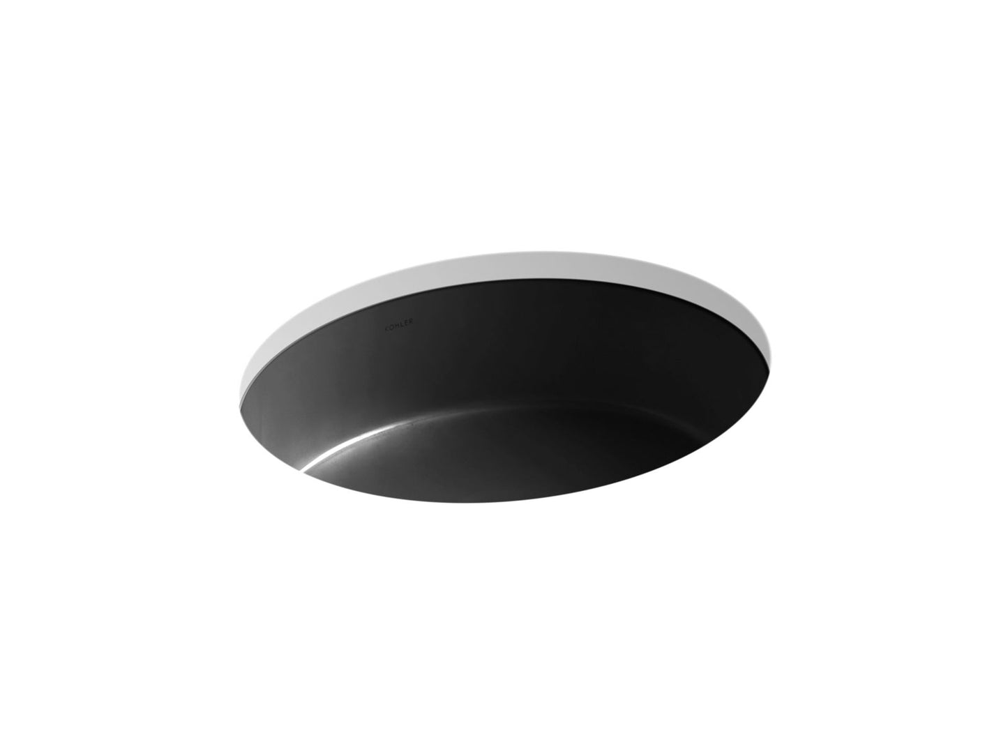 KOHLER K-2881-7 Verticyl 19-1/4" Oval Undermount Bathroom Sink In Black Black