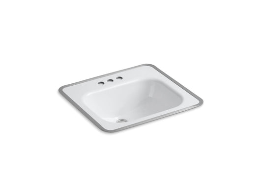 KOHLER K-2890-4-0 Tahoe 20" rectangular drop-in bathroom sink - White
