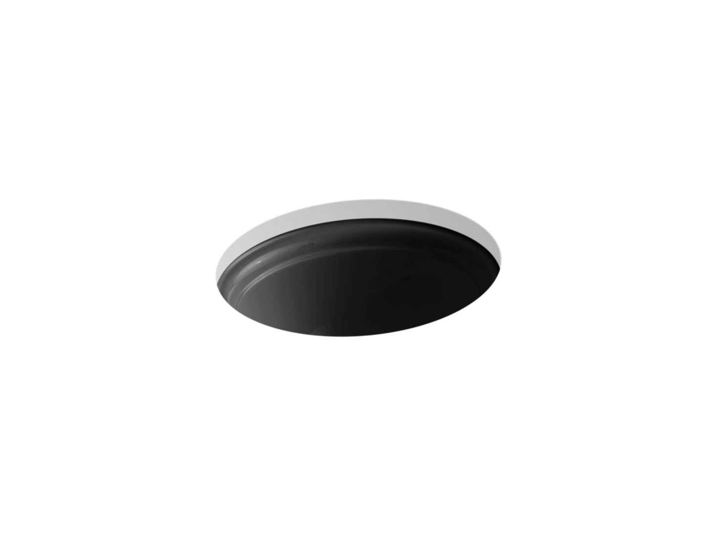 KOHLER K-2350-7 Devonshire 16-7/8" Oval Undermount Bathroom Sink In Black Black