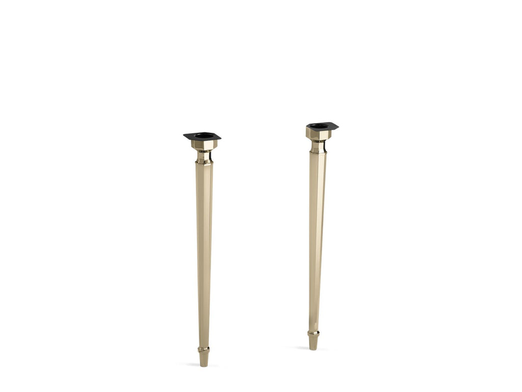 KOHLER K-6839-AF Kathryn Octagonal Tapered Brass Table Legs - Vibrant French Gold