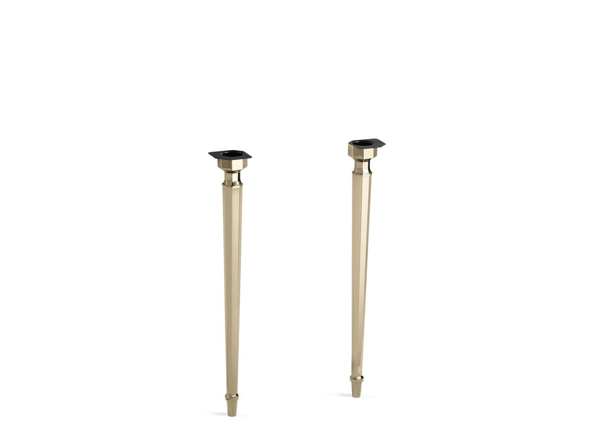 KOHLER K-6839-AF Kathryn Octagonal Tapered Brass Table Legs - Vibrant French Gold
