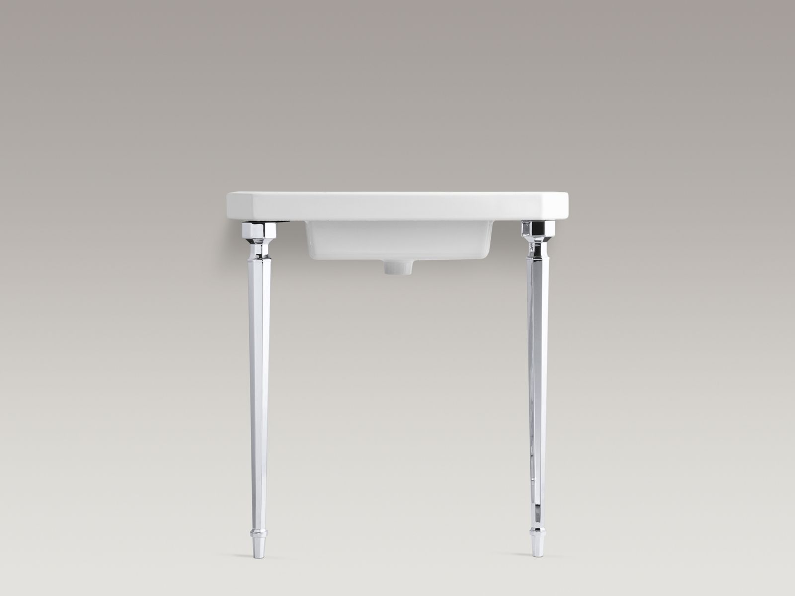 KOHLER K-6839-BN Kathryn Octagonal Tapered Brass Table Legs - Vibrant Brushed Nickel