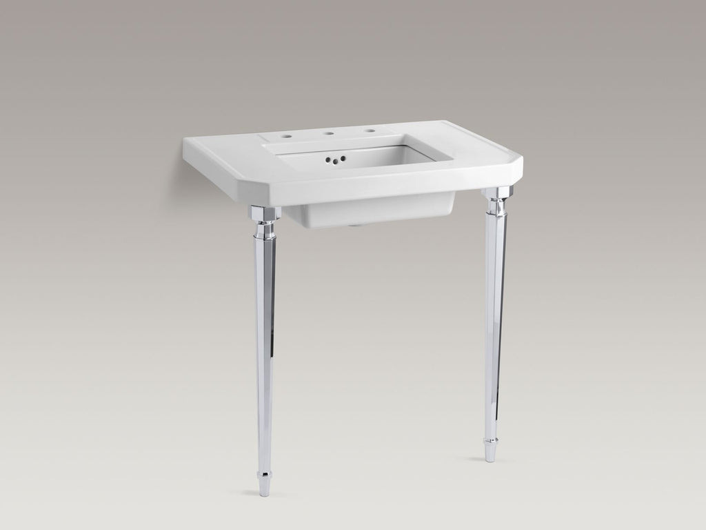 KOHLER K-6839-BN Kathryn Octagonal Tapered Brass Table Legs - Vibrant Brushed Nickel