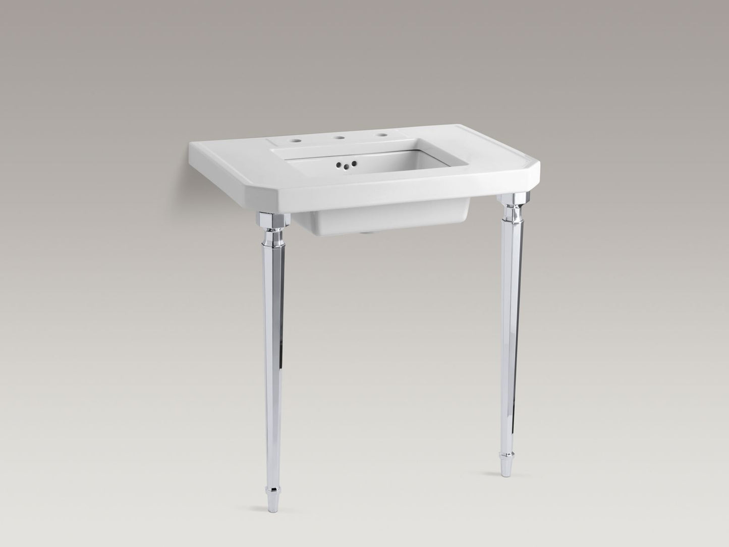 KOHLER K-6839-AF Kathryn Octagonal tapered brass table legs - Vibrant French Gold