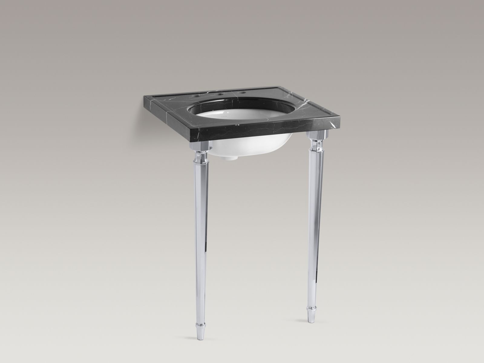 KOHLER K-6839-BN Kathryn Octagonal Tapered Brass Table Legs - Vibrant Brushed Nickel