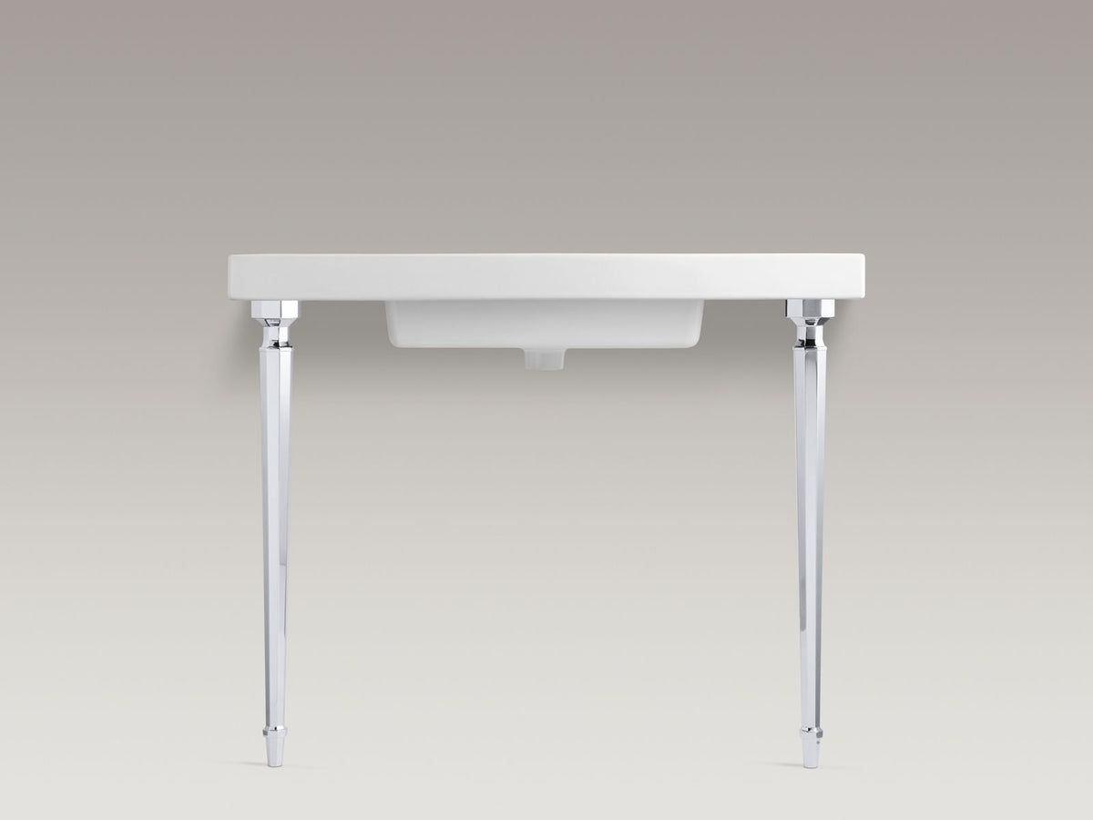 KOHLER K-6839-BN Kathryn Octagonal Tapered Brass Table Legs - Vibrant Brushed Nickel
