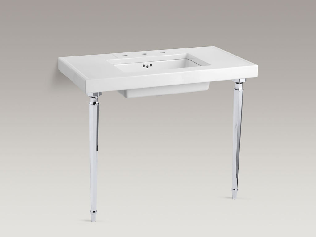 KOHLER K-6839-BN Kathryn Octagonal Tapered Brass Table Legs - Vibrant Brushed Nickel