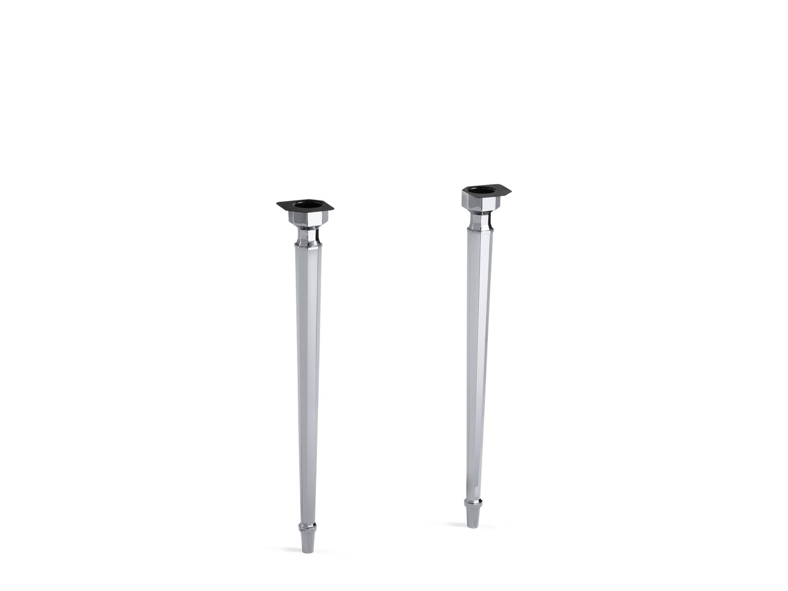KOHLER K-6839-BN Kathryn Octagonal Tapered Brass Table Legs - Vibrant Brushed Nickel