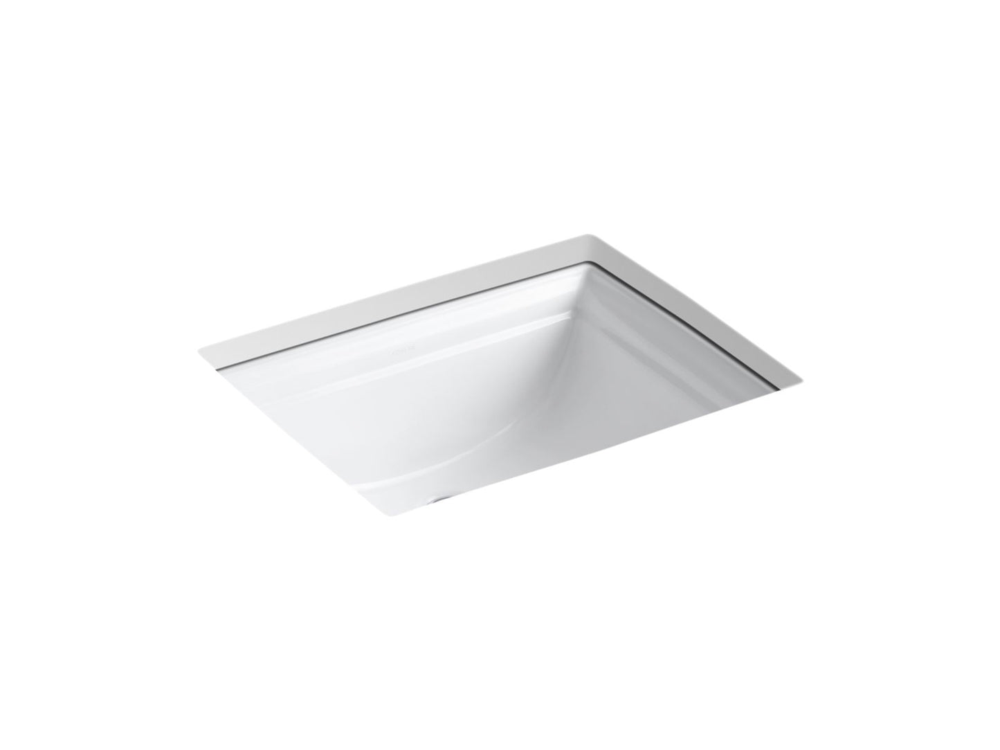 KOHLER K-2339-0 Memoirs 20" Rectangular Undermount Bathroom Sink In White