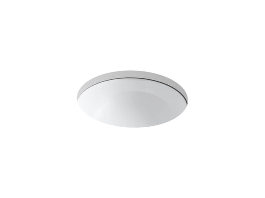 KOHLER K-29000-0 Caxton 16-1/4" Round Undermount Bathroom Sink, No Overflow In White