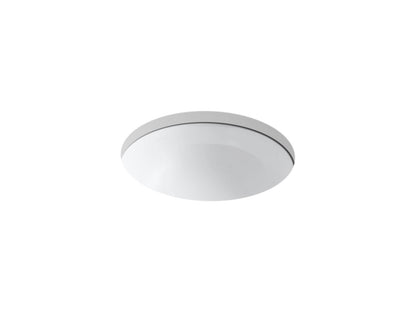 KOHLER K-2349-0 Camber 16-1/4" round undermount bathroom sink, no overflow - White