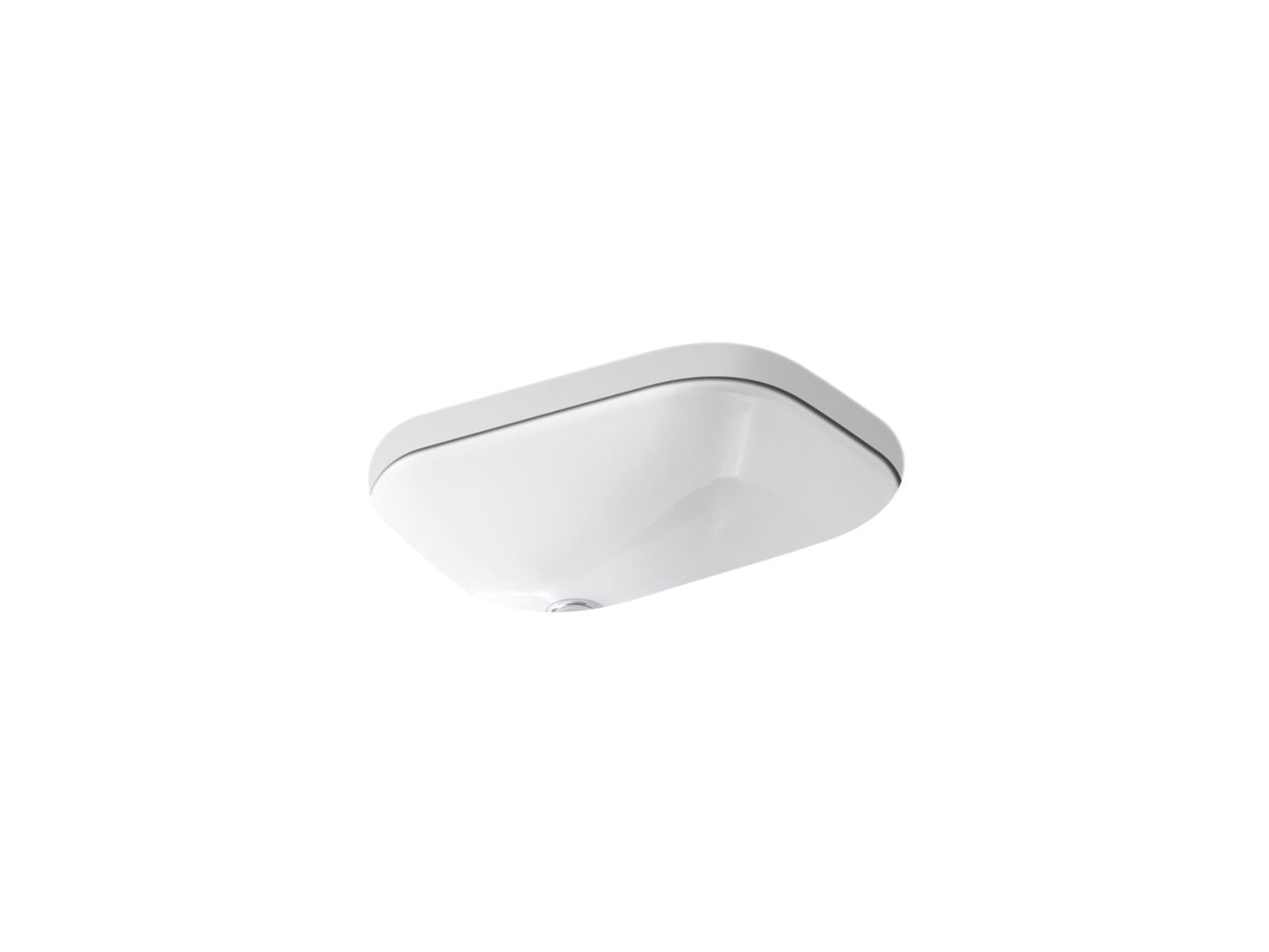 KOHLER K-2890-4U-0 Tahoe 20" Rectangular Undermount Bathroom Sink In White