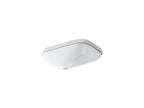 KOHLER K-2890-8U-0 Tahoe 20" Rectangular Undermount Bathroom Sink - White