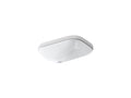 KOHLER K-2890-4U-0 Tahoe 20" Rectangular Undermount Bathroom Sink - White