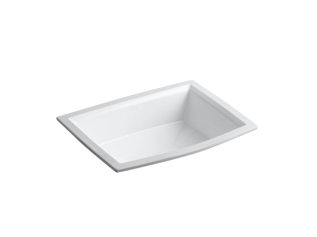 KOHLER K-2355-7 Archer 20" Rectangular Undermount Bathroom Sink - Black Black