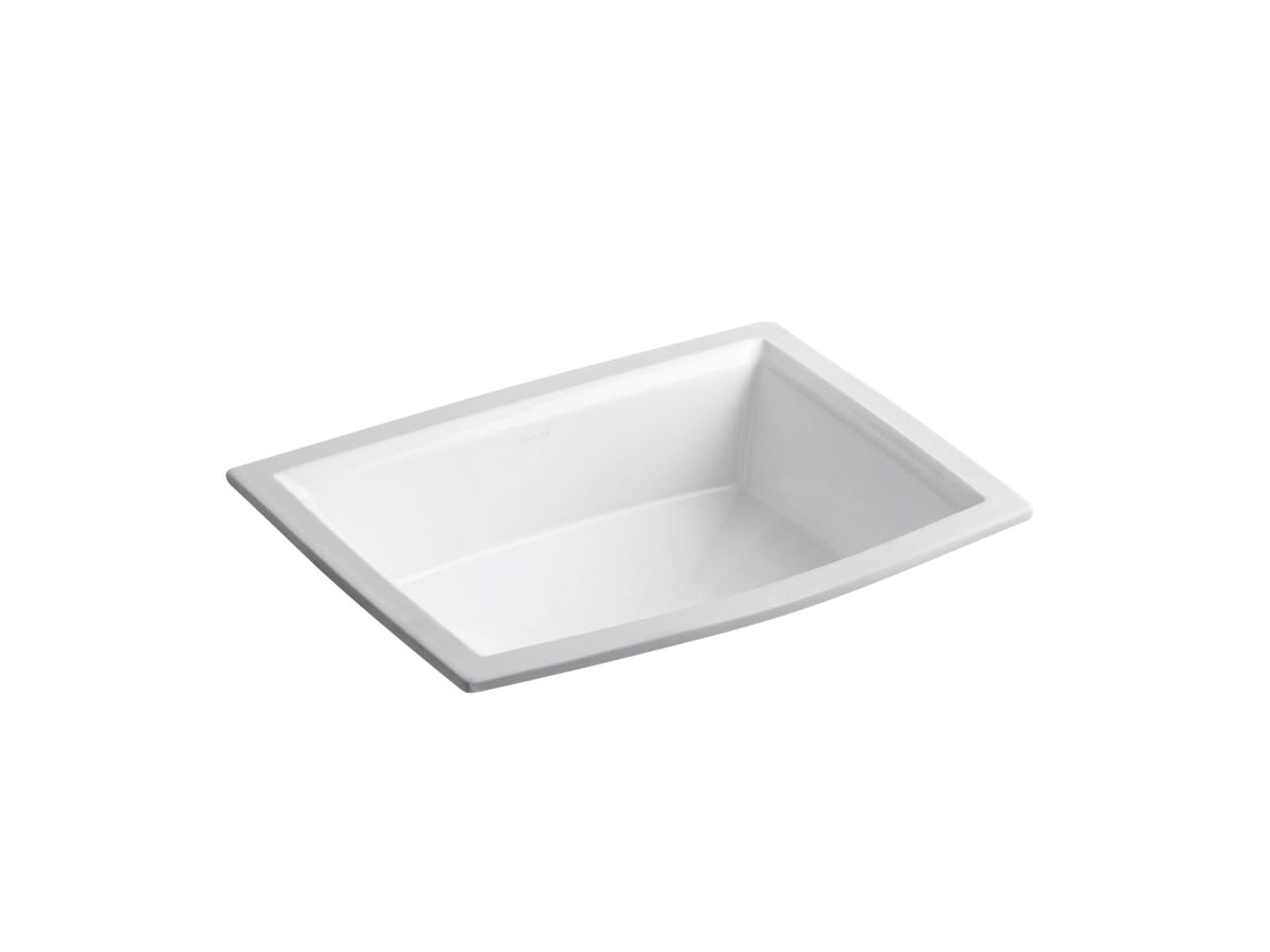 KOHLER K-2355-7 Archer 20" Rectangular Undermount Bathroom Sink - Black Black