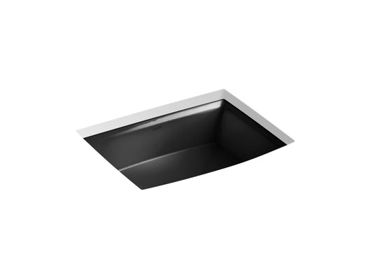 KOHLER K-2355-7 Archer 20" Rectangular Undermount Bathroom Sink In Black Black