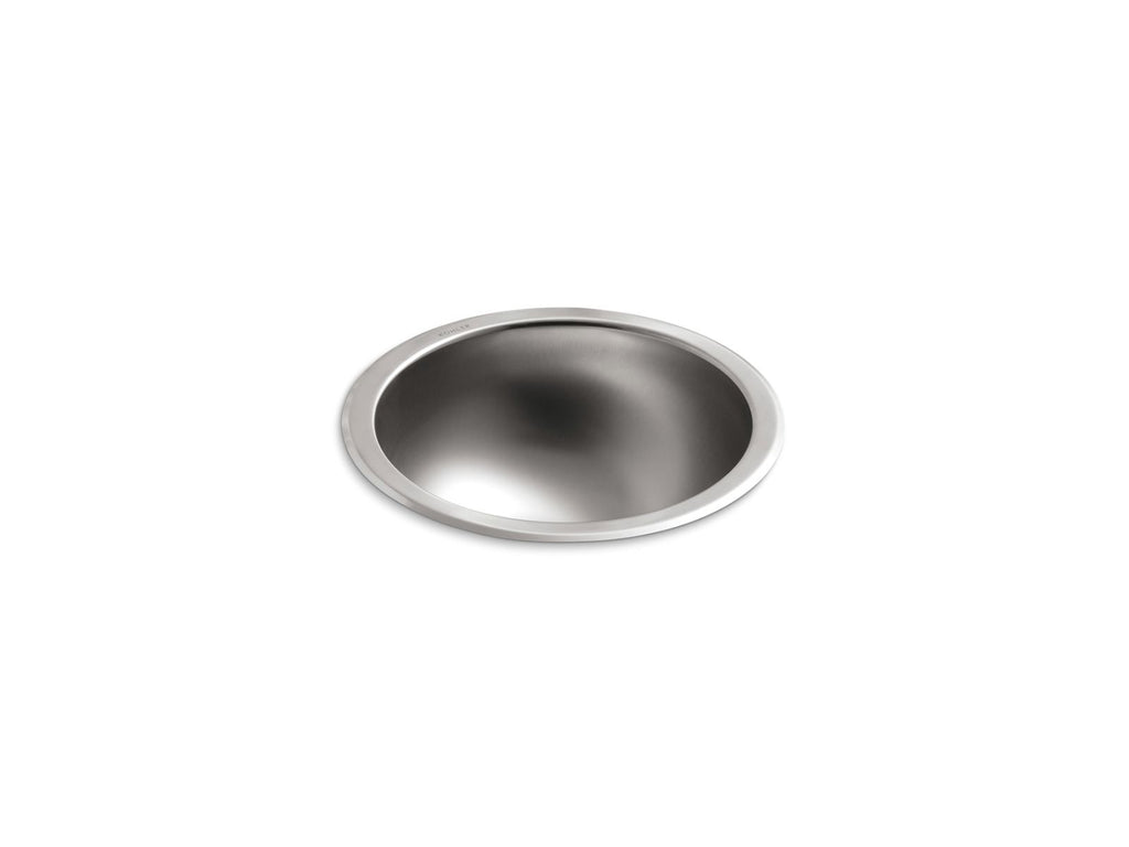 KOHLER K-2610-SU-NA Bolero 13-3/4" Round Drop-In/Undermount Bathroom Sink, No Overflow