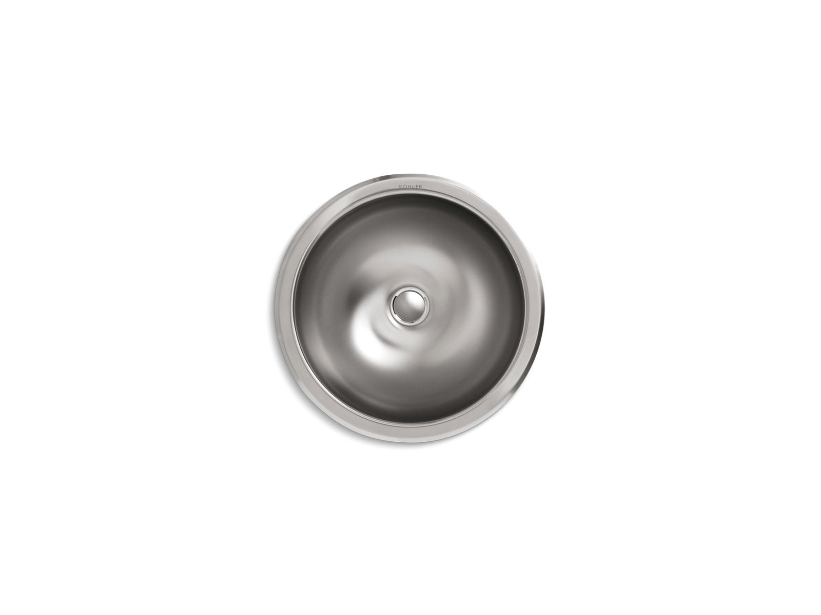 KOHLER K-2610-SU-NA Bolero 13-3/4" Round Drop-In/Undermount Bathroom Sink, No Overflow