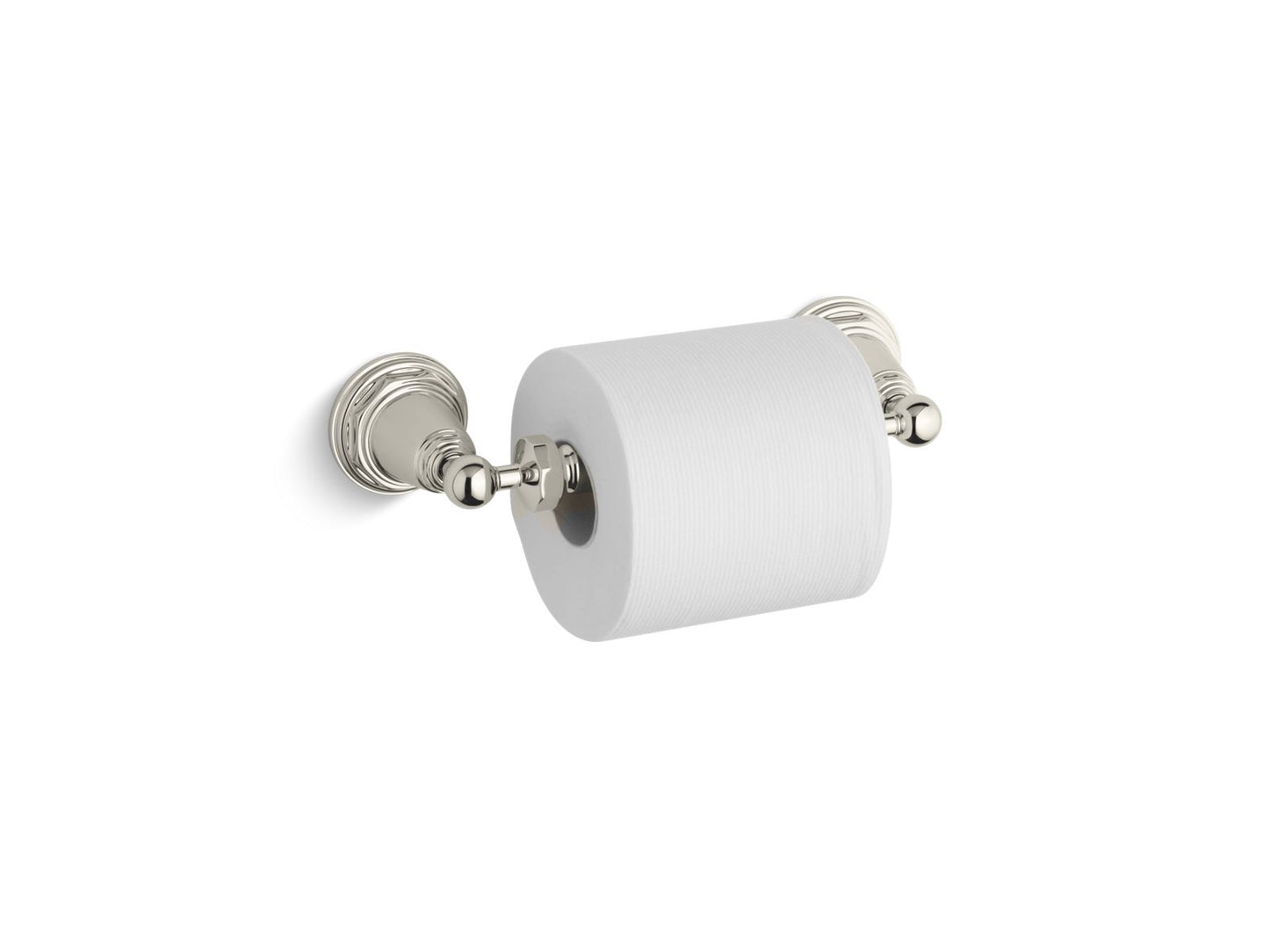 KOHLER K-13114-SN Pinstripe Toilet Paper Holder In Vibrant Polished Nickel