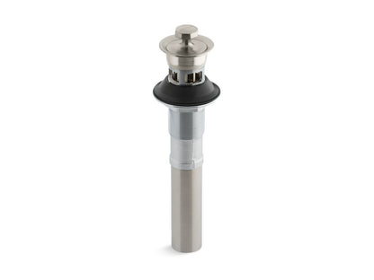KOHLER K-7127-A-BN Bathroom sink drain with overflow and non-removable metal stopper - Vibrant Brushed Nickel