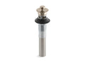 KOHLER K-7127-A-BV Bathroom Sink Drain With Overflow And Non-Removable Metal Stopper - Vibrant Brushed Bronze