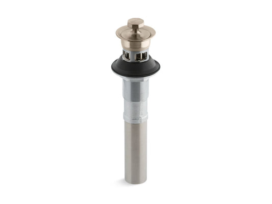 KOHLER K-7127-A-BV Bathroom sink drain with overflow and non-removable metal stopper - Vibrant Brushed Bronze