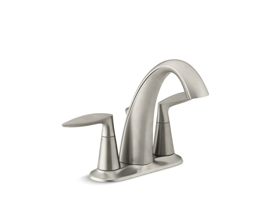 KOHLER K-45100-4-BN Alteo Centerset Bathroom Sink Faucet, 1.2 Gpm In Vibrant Brushed Nickel