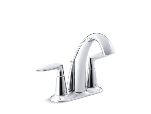 KOHLER K-45100-4-CP Alteo Centerset Bathroom Sink Faucet, 1.2 Gpm In Polished Chrome