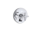 KOHLER K-T14501-3-CP Purist Rite-Temp Valve Trim With Push-Button Diverter And Cross Handle - Polished Chrome