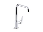 KOHLER K-7507-SN Purist Single-Handle Kitchen Sink Faucet - Vibrant Polished Nickel