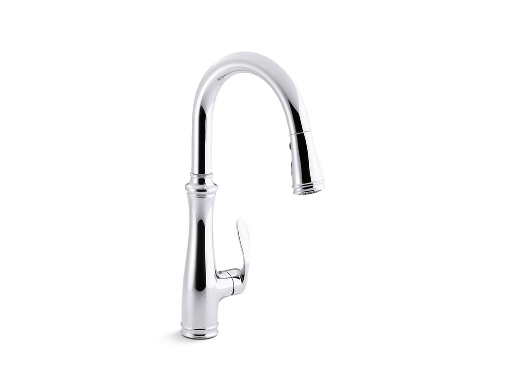 KOHLER K-560-VS Bellera Pull-Down Kitchen Sink Faucet With Three-Function Sprayhead - Vibrant Stainless