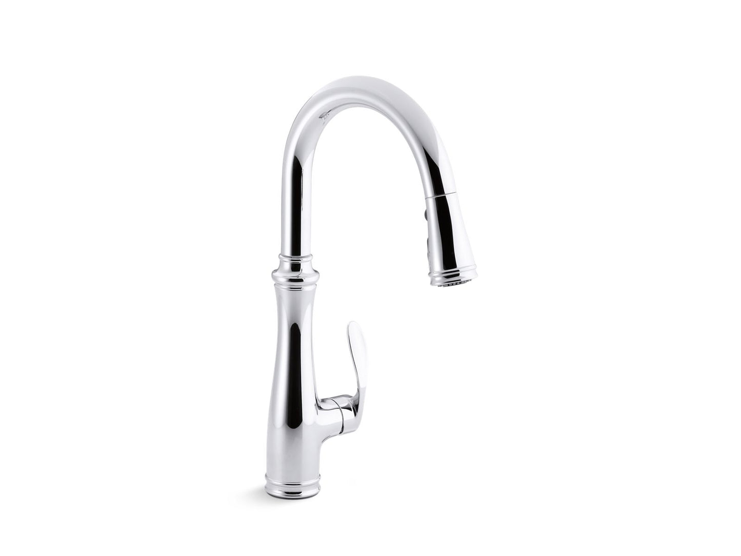 KOHLER K-560-VS Bellera Pull-down kitchen sink faucet with three-function sprayhead - Vibrant Stainless