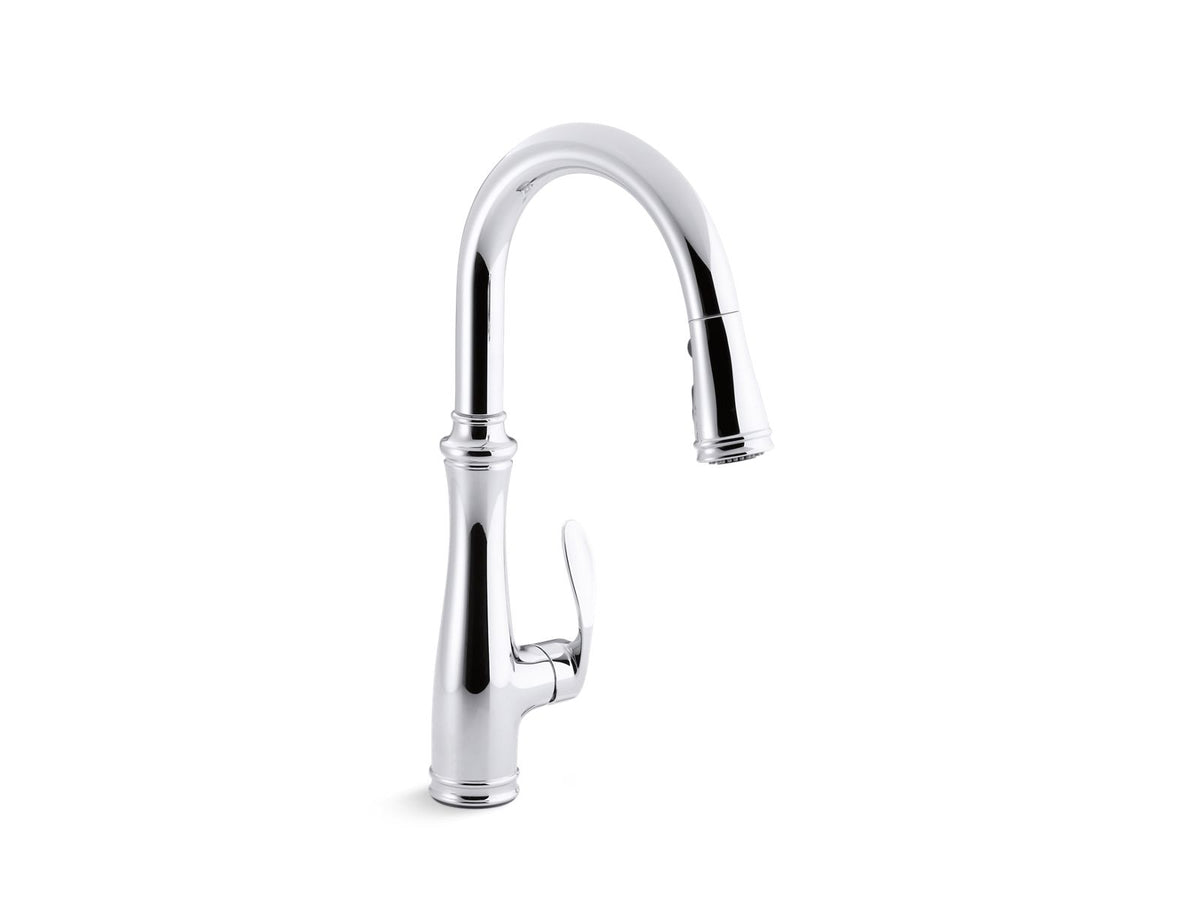 KOHLER K-560-VS Bellera Pull-Down Kitchen Sink Faucet With Three-Function Sprayhead - Vibrant Stainless