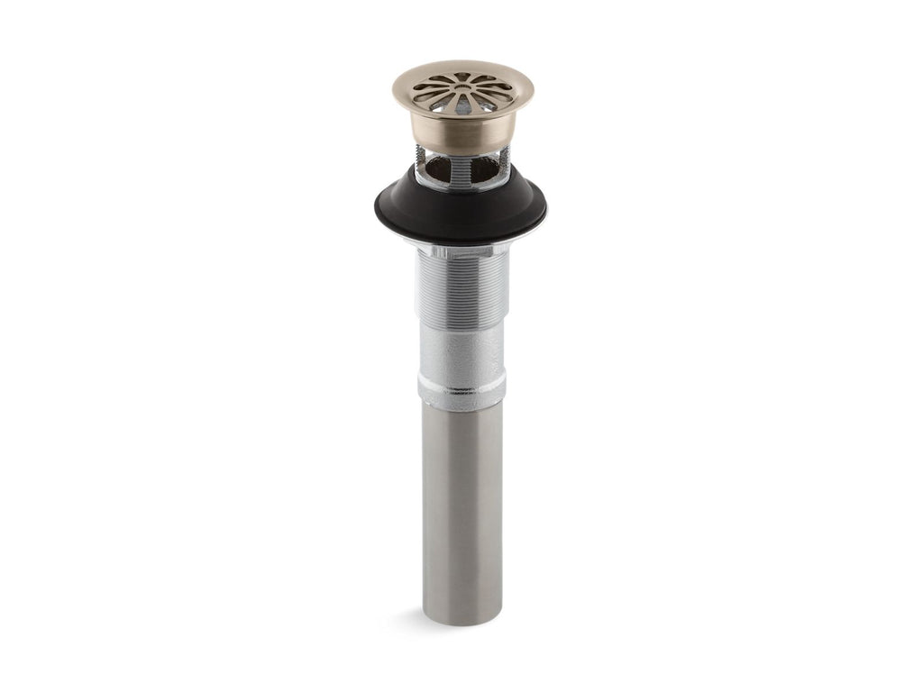 KOHLER K-7129-A-BV Bathroom Sink Grid Drain With Overflow - Vibrant Brushed Bronze