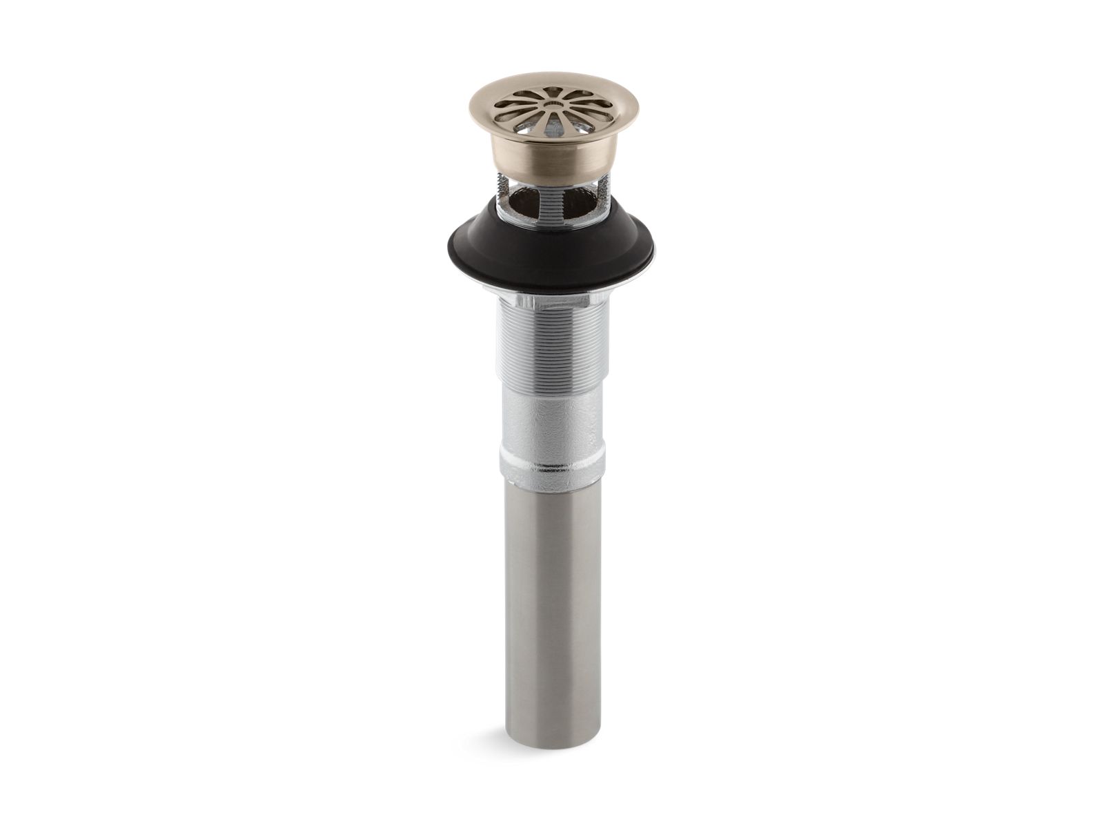 KOHLER K-7129-A-BV Bathroom sink grid drain with overflow - Vibrant Brushed Bronze