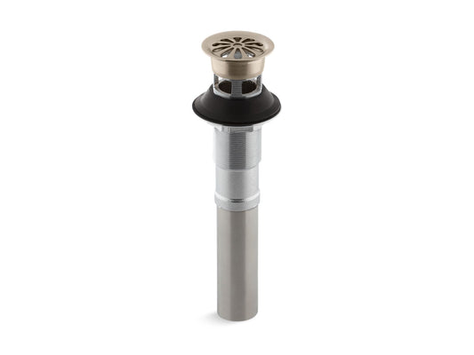 KOHLER K-7129-A-BV Bathroom sink grid drain with overflow - Vibrant Brushed Bronze