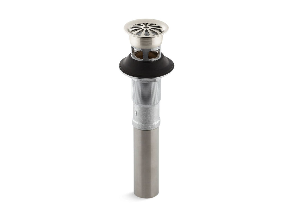 KOHLER K-7129-A-SN Bathroom Sink Grid Drain With Overflow - Vibrant Polished Nickel