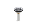 KOHLER K-8813-CP Stainless Steel Sink Drain And Strainer With Tailpiece For 3-1/2" To 4" Outlet - Polished Chrome
