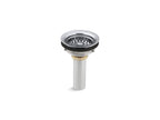 KOHLER K-8813-CP Stainless Steel Sink Drain And Strainer With Tailpiece For 3-1/2" To 4" Outlet - Polished Chrome