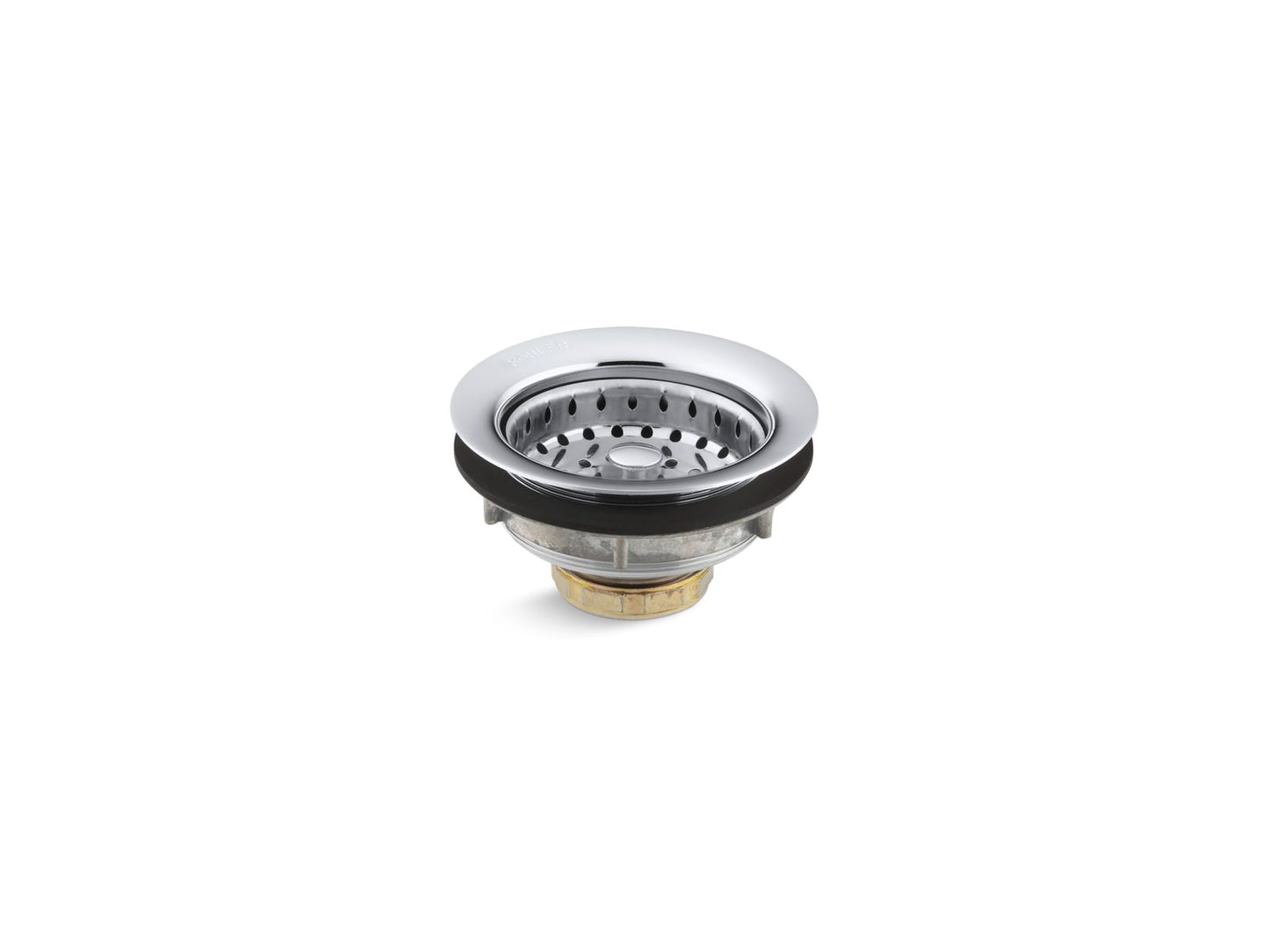 KOHLER K-8814-CP Stainless steel sink drain and strainer for 3-1/2" to 4" outlet - Polished Chrome