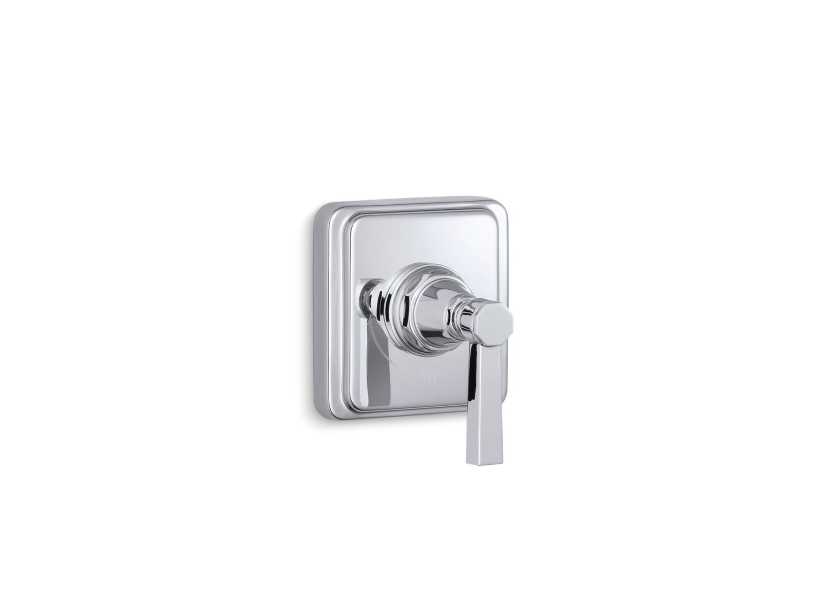 KOHLER K-T13174-4A-CP Pinstripe Pure Mastershower Volume Control Valve Trim With Lever Handle - Polished Chrome
