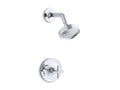 KOHLER K-TS14422-3-CP Purist Rite-Temp Shower Trim Kit With Cross Handle, 2.5 Gpm - Polished Chrome
