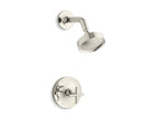 KOHLER K-TS14422-3-SN Purist Rite-Temp Shower Trim Kit With Cross Handle, 2.5 Gpm - Vibrant Polished Nickel