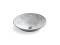 KOHLER K-14223-SMC-0 Empress Bouquet Conical Bell 16-1/4" Round Vessel Bathroom Sink, No Overflow - Empress Bouquet
