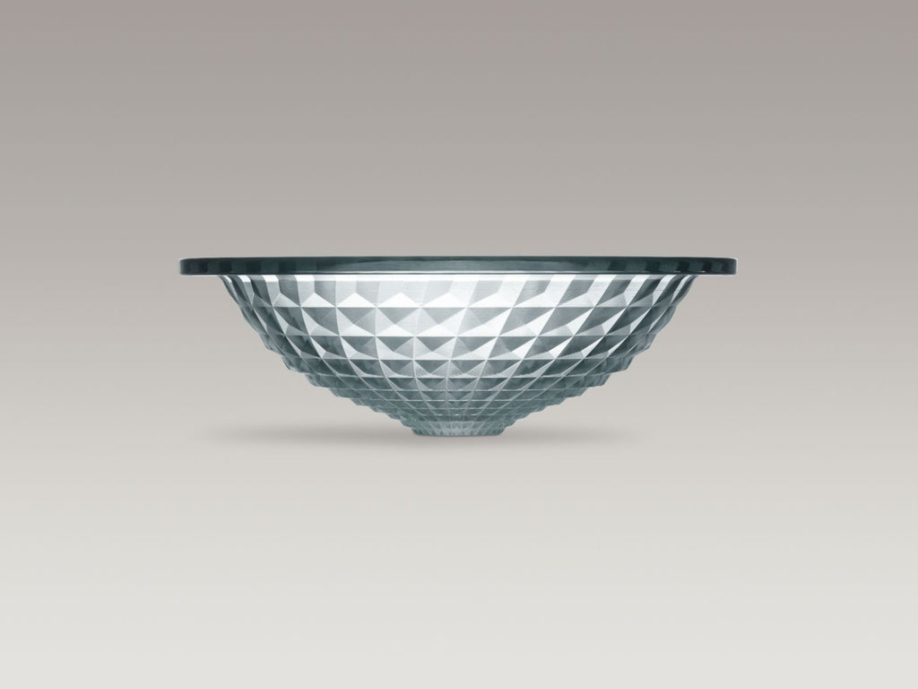 KOHLER K-2361-TG3 Kallos 16" Round Undermount Bathroom Sink, No Overflow - Translucent Doe