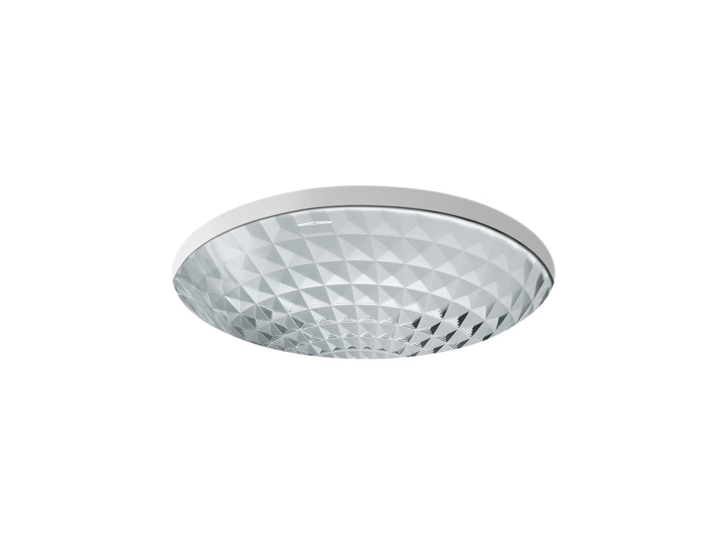 KOHLER K-2361-TG3 Kallos 16" Round Undermount Bathroom Sink, No Overflow - Translucent Doe
