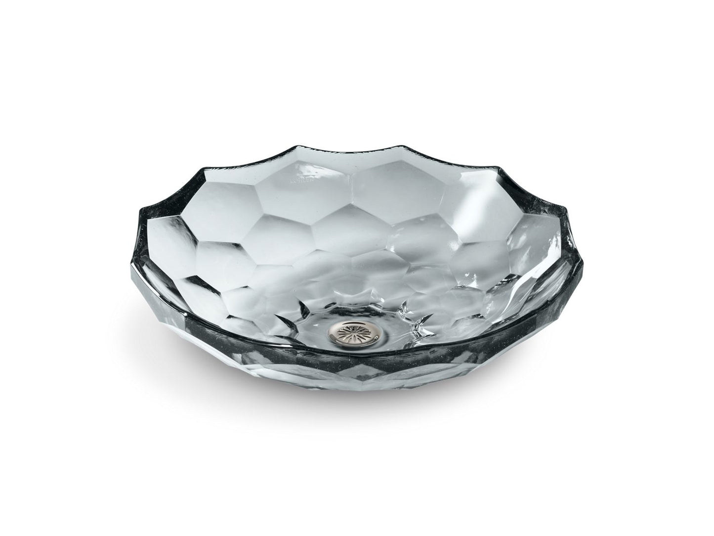 KOHLER K-2373-B11 Briolette 17-1/2" Round Vessel Bathroom Sink, No Overflow In Ice