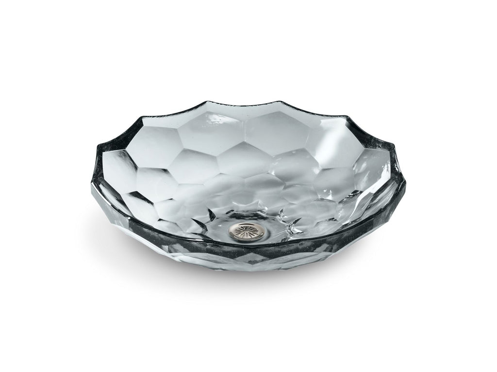 KOHLER K-2373-TG2 Briolette 17-1/2" Round Vessel Bathroom Sink, No Overflow - Translucent Dew