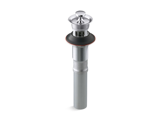 KOHLER K-7127-A-CP Bathroom sink drain with overflow and non-removable metal stopper - Polished Chrome
